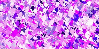 Fondo de vector violeta, rosa claro con triángulos.