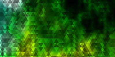 Light Green, Yellow vector template with lines, triangles.