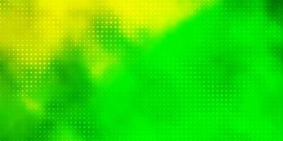 Light Green, Yellow vector background with spots.