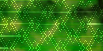 Light Green, Yellow vector pattern with polygonal style.