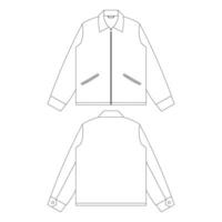 Template vietnam jacket vector illustration flat design outline clothing