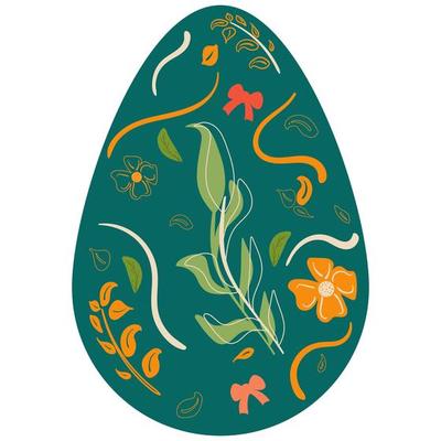 Easter egg in Doodle Simple style.