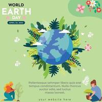 International Mother Earth Day. Environmental protection. Vector illustration Design
