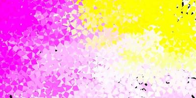 Light pink, yellow vector background with polygonal forms.