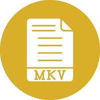 estilo de icono mkv vector