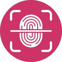 Fingerprint Scan Icon Style vector