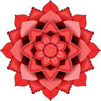 Vintage mandala with thin lines vector