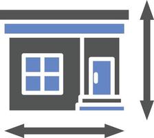 House Measurement Icon Style vector