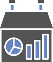 estilo de icono de estadísticas de la casa vector