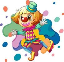 Colourful clown cartoon character vector