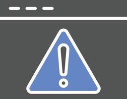 Web Warning Icon Style vector