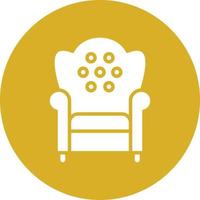 estilo de icono de sillón vector