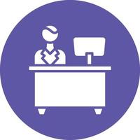 Reception Desk Icon Style vector