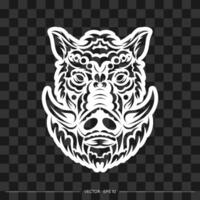 Boar head pattern. For printing on T-shirts, cups and phone cases. illustration. vector