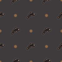 Seamless dark pattern with whales in simple style. Good for garments, textiles, backgrounds and prints. vector