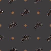 Seamless dark pattern with whales in simple style. Good for garments, textiles, backgrounds and prints. Vector