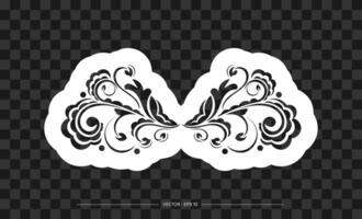 Print with flowers in Simple style. Good for backgrounds and prints. vector