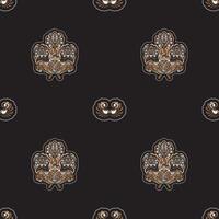 Seamless dark pattern with monograms in the Baroque style. Good for wall wallpaper and printing. vector