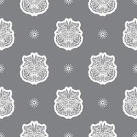 Seamless pattern with a lion's head in a simple style. Good covers, fabrics and printing. illustration. vector