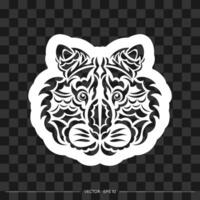 Tiger print in boho style. Good for clothes. Handmade. Vector illustration.