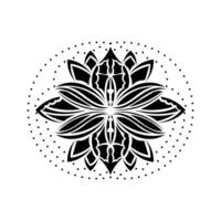 Lotus pattern in Simple style. Yoga symbol. Isolated. Vector illustration.