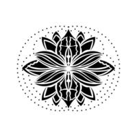 Lotus pattern in Simple style. Yoga symbol. Isolated. Vector illustration.