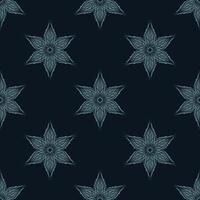 Seamless pattern of winter snowflakes. Good for garments, textiles, backgrounds and prints. Vector illustration.