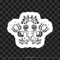 Print with flowers in Simple style. Good for covers, fabrics, postcards and printing. Vector