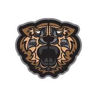 Colored Tiger print in boho style. Isolated. Vector
