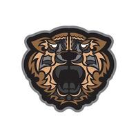 Colored Tiger print in boho style. Isolated. Vector