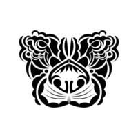Lion face in boho style. Vector illustration.