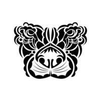 Lion face in boho style. Vector illustration.