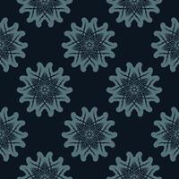 Seamless pattern of winter snowflakes. Good for backgrounds, prints, apparel and textiles. vector