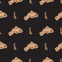 Seamless luxury pattern with whales in simple style. Good for covers, fabrics, postcards and printing. illustration. vector