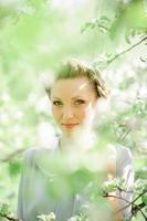 Portrait of a young beautiful woman. Woman posing to the camera. photo