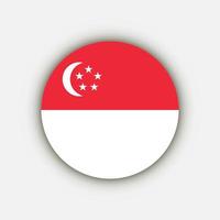 Country Singapore. Singapore flag. Vector illustration.