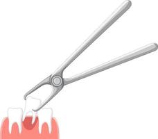 Cartoon teeth extraction on white background vector