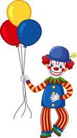 A clown cartoon colourful character vector