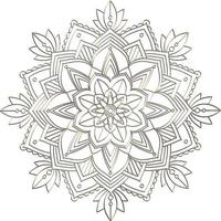 Vintage mandala with thin lines vector