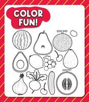 Colouring worksheet for student vector