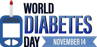 World diabetes day poster design vector