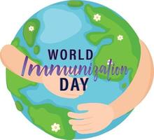 Poster design for world immunization day vector