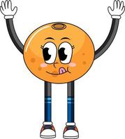 Moon cartoon character on white background vector