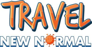 Travel new normal word logo design vector