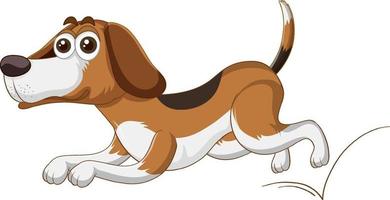 A Happy dog running on white background vector