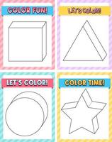 Colouring worksheet for student vector