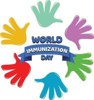 Poster design for world immunization day vector