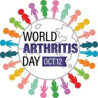 Poster design for world arthritis day vector