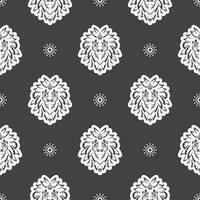 Seamless pattern with a lion's head in a simple style. Good covers, fabrics, postcards and printing. illustration. vector