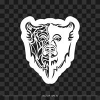 Print Dog face patterns. Good for T-shirts. vector